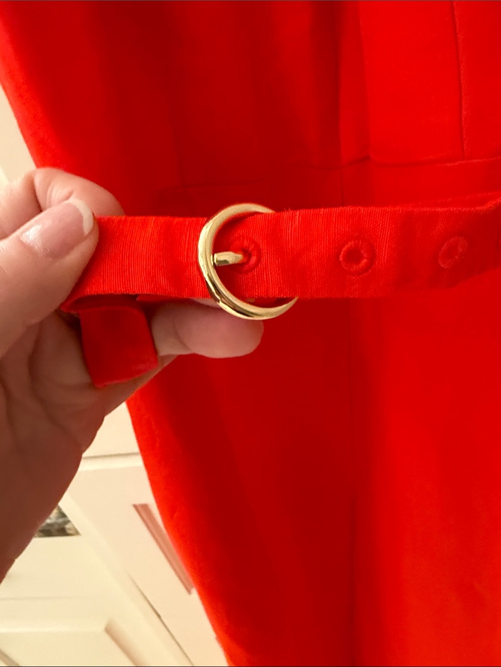 Ann Taylor Red Linen Halter Jumpsuit - Picture 4 of 5